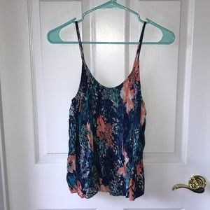 Flowy Coral-Printed Old Navy Tank Top